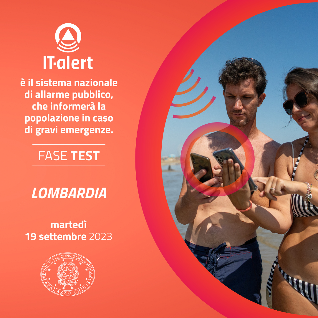 Test IT-alert in Lombardia